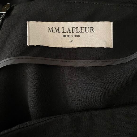 MM Lafleur Sheath Dress +2 Black Structured Workwear Minimalist Career Capsule - Picture 4 of 7